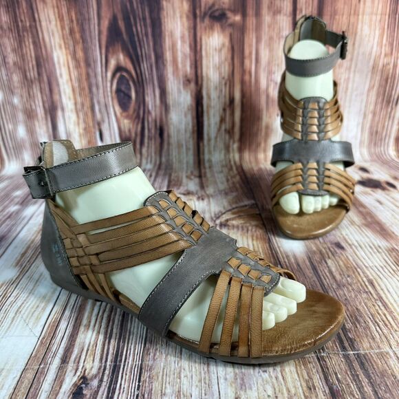 BED|STU Shoes - NEW Roan By Bedstu SCARLETTY Womens Size 8 Brown Leather Gladiator Sandals Shoes